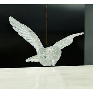 Clear Dove Christmas Tree Ornament Bird in Flight Plastic